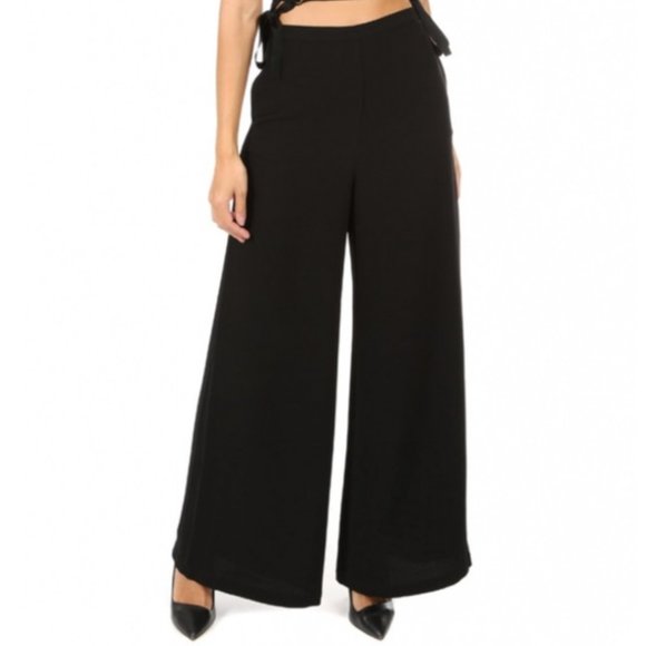 Zimmermann Black Wide Leg High Waisted Trouser - Picture 1 of 15